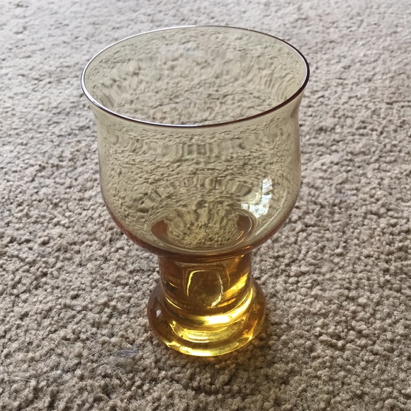 Vintage LENOX Clarion Yellow Blown Crystal Goblets *Set of 4* - Picture 5 of 14